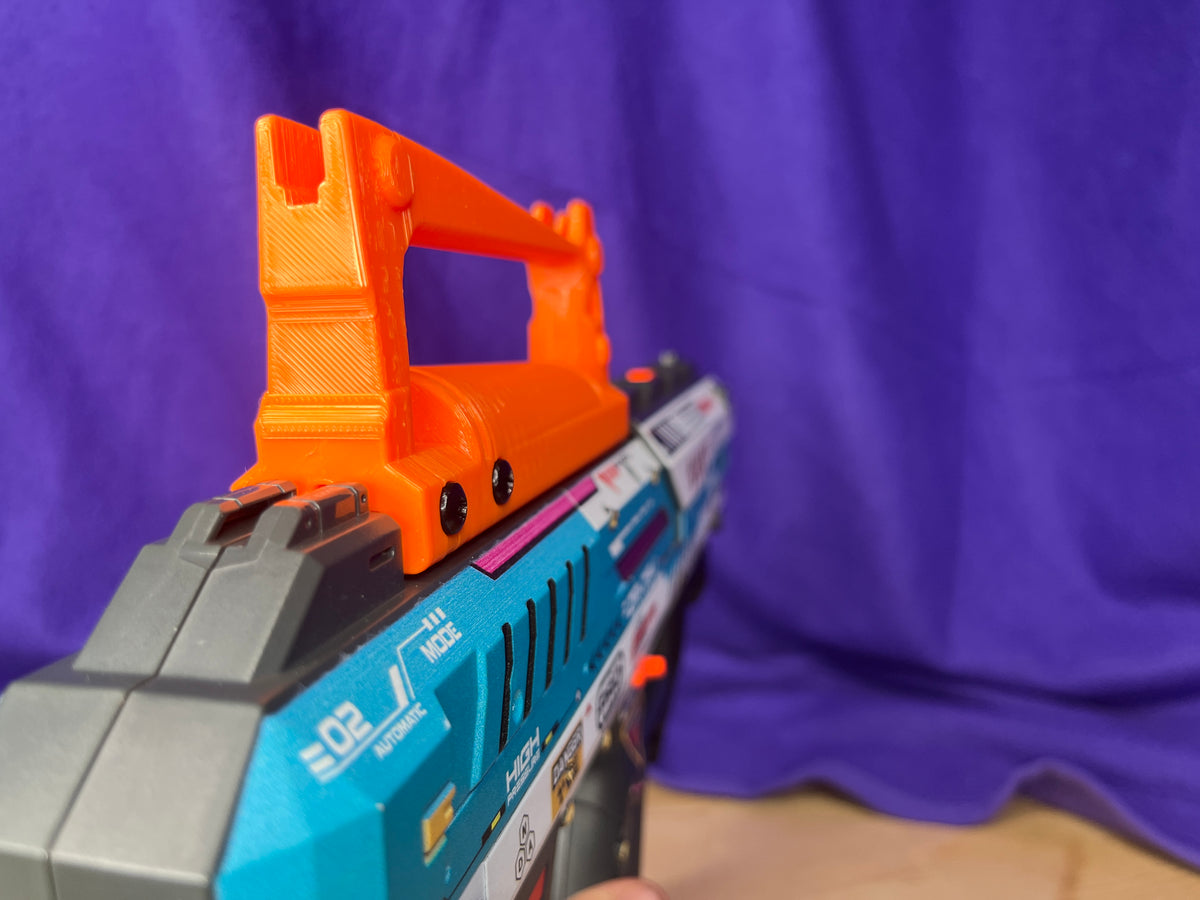 Nerf GROZA-like Carry handle and Iron Sights