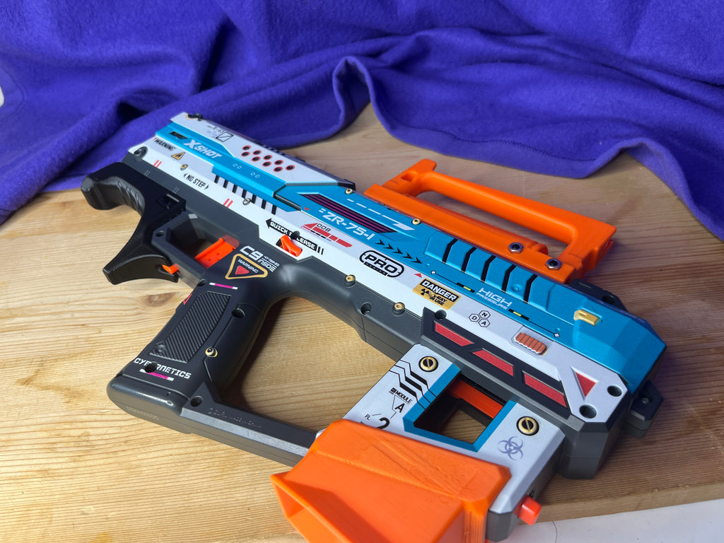 Nerf GROZA-like Carry handle and Iron Sights