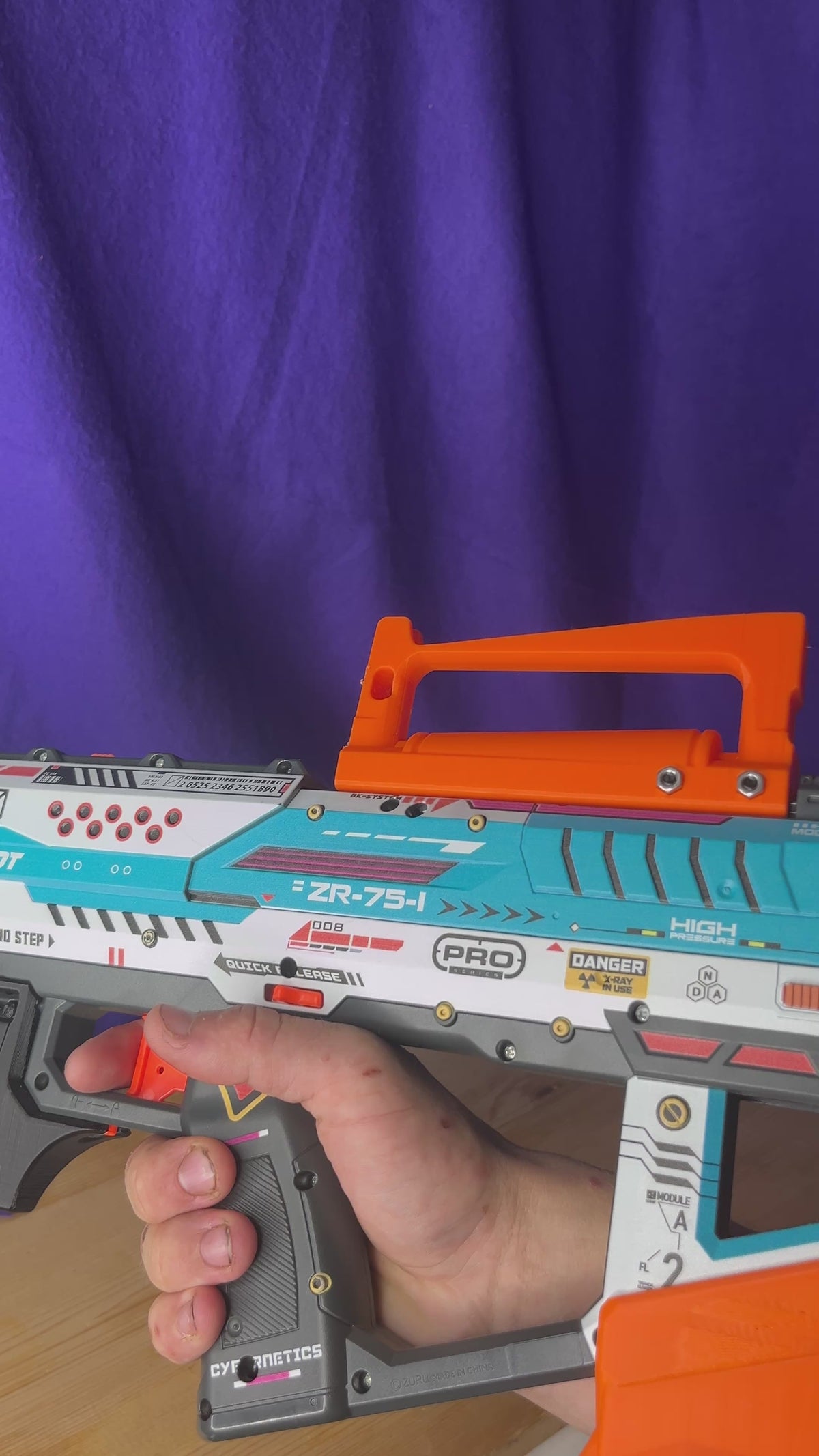 Nerf GROZA-like Carry handle and Iron Sights